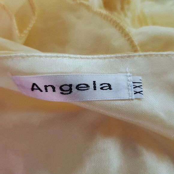 Angela Yellow Flowing Dress (XXL) - Picture 5 of 5
